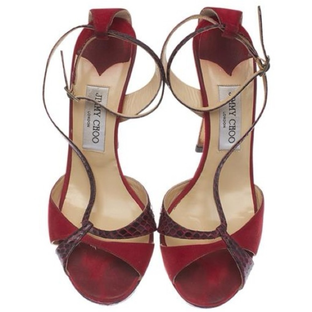 Jimmy Choo Suede & Snakeskin heels